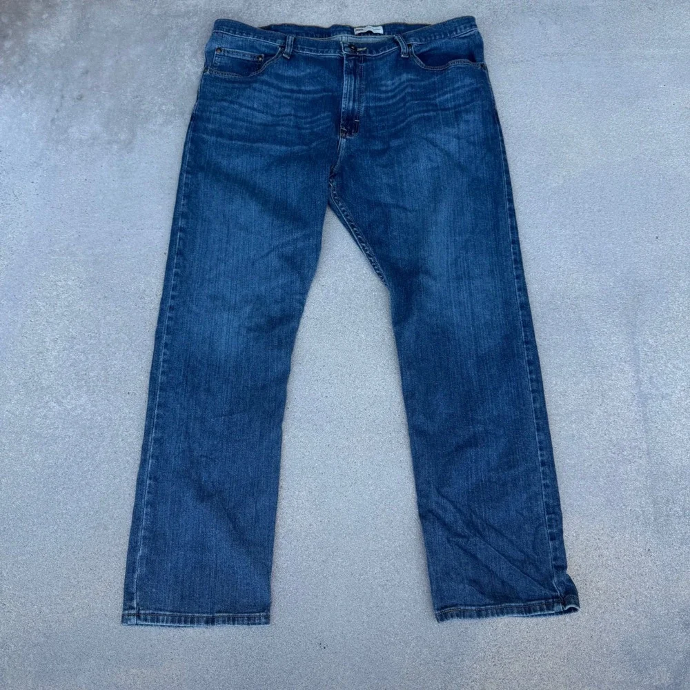 Wrangler Mens 40x30 Slim Straight Jeans Medium Wash Blue Denim 1092SSWJS
